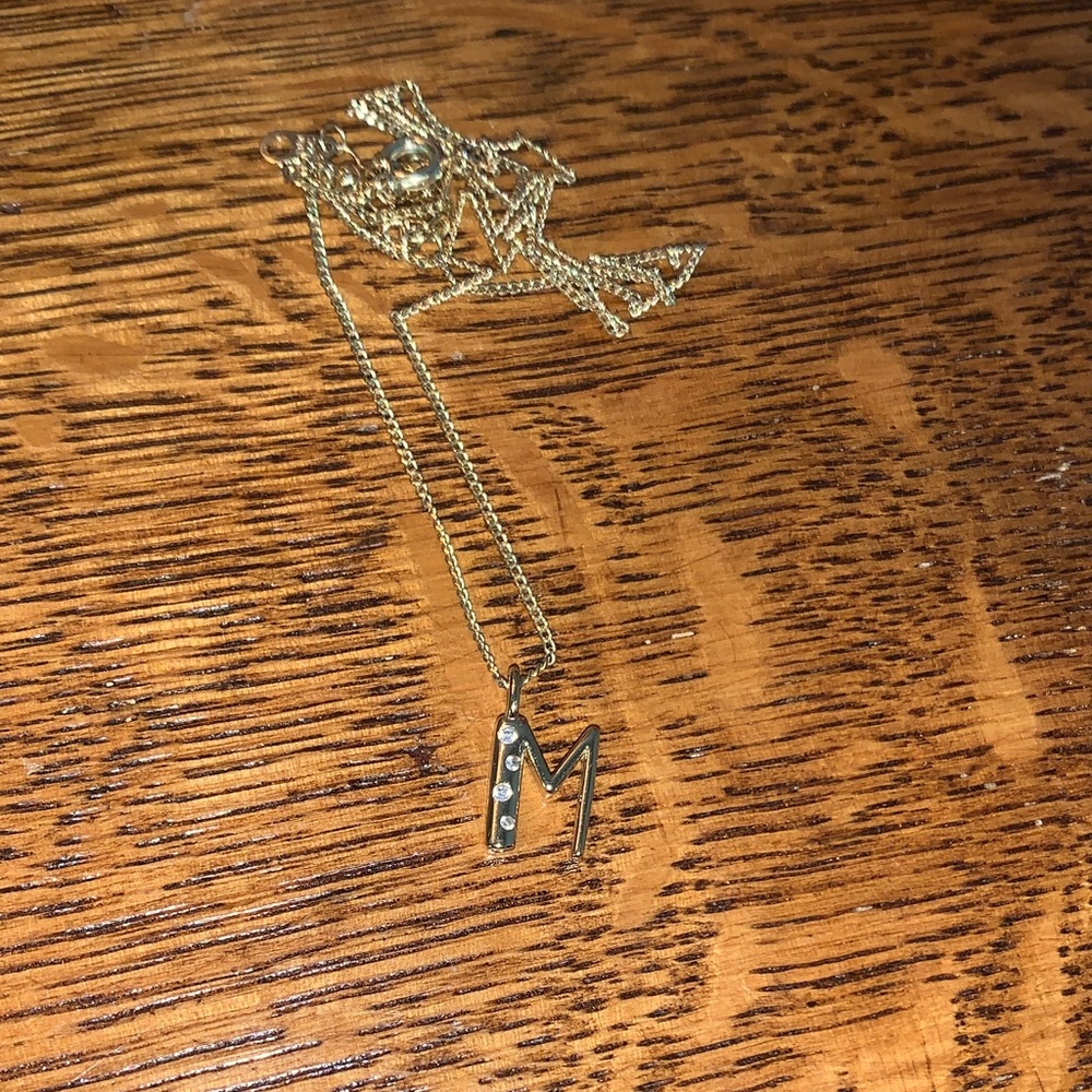 Initial Necklace - “M”